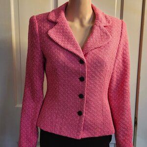 Talbots Pink tweed tailored jacket